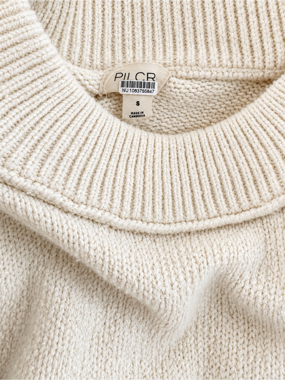 SOLD OUT Pilcro Lost Coast Long-Sleeve Crew-Neck Sweater Size S - Picture 5 of 5